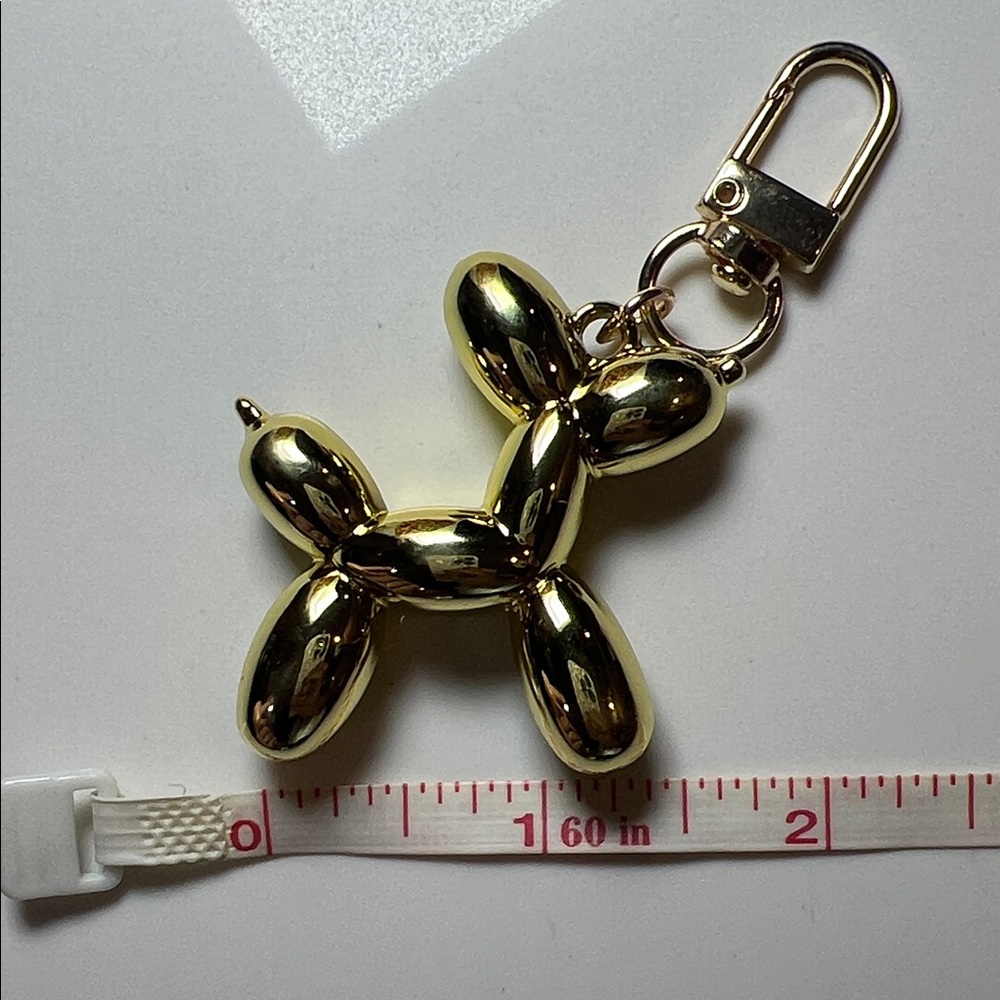 Gold Balloon Dog Keychain - Picture 9 of 10